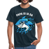 Vatertag Hai Papa is ja da Lustiges Papa Geschenk T-Shirt - navy