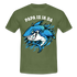 Vatertag Hai Papa is ja da Lustiges Papa Geschenk T-Shirt - military green