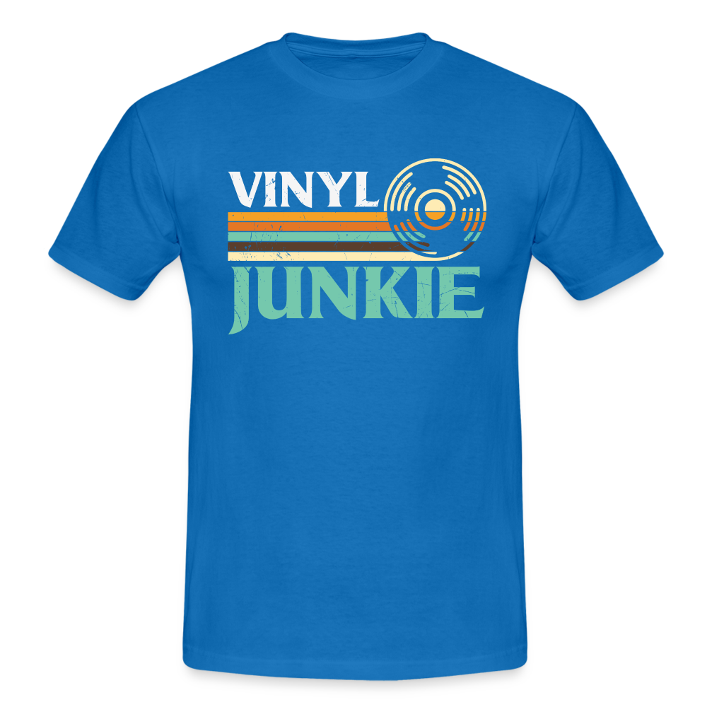 Schallplatten Fan Vinyl Vintage Retro Style T-Shirt - royal blue