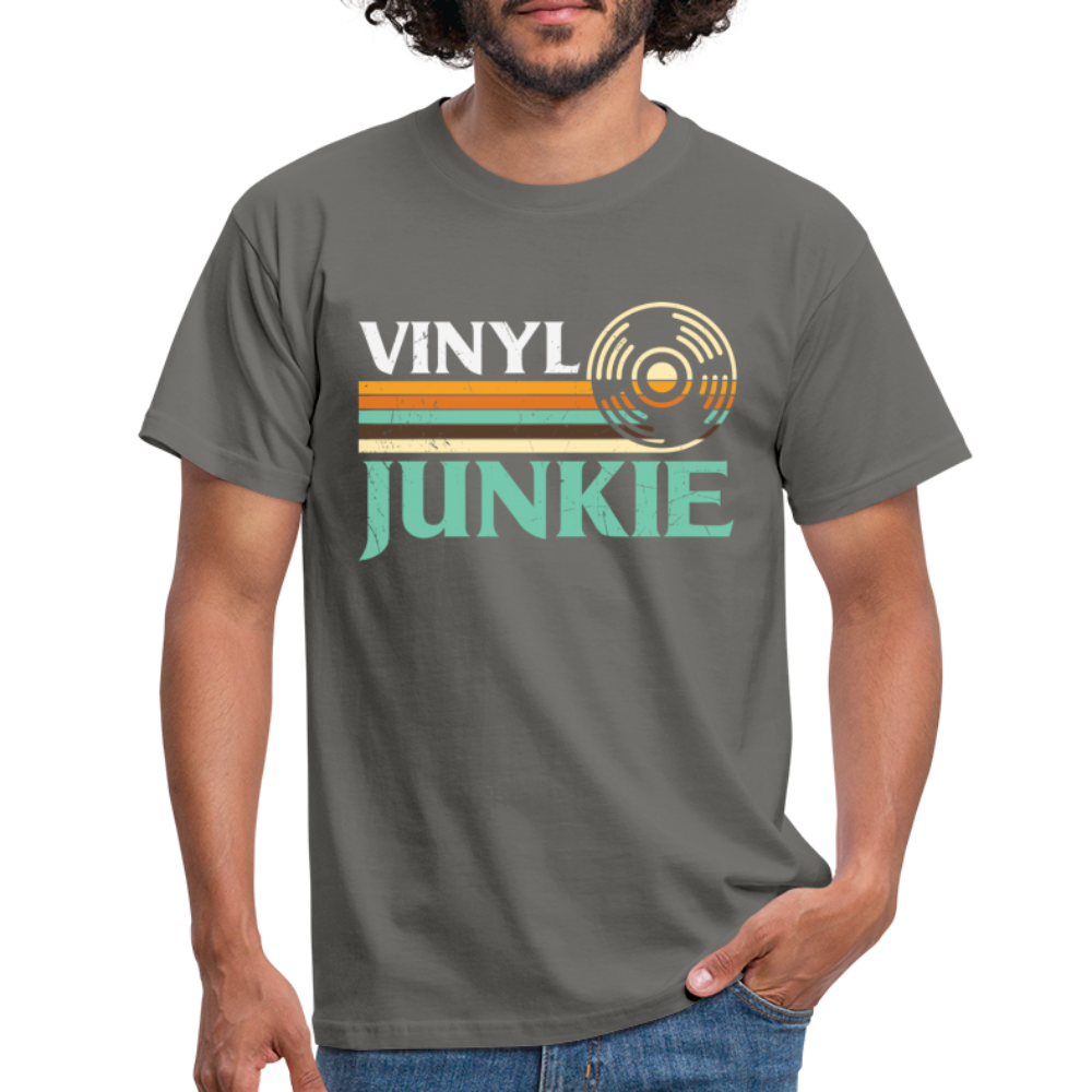 Schallplatten Fan Vinyl Vintage Retro Style T-Shirt - graphite grey