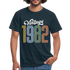 40. Geburtstag Vintage Retro Style Geboren 1982 Männer Geschenk T-Shirt - navy