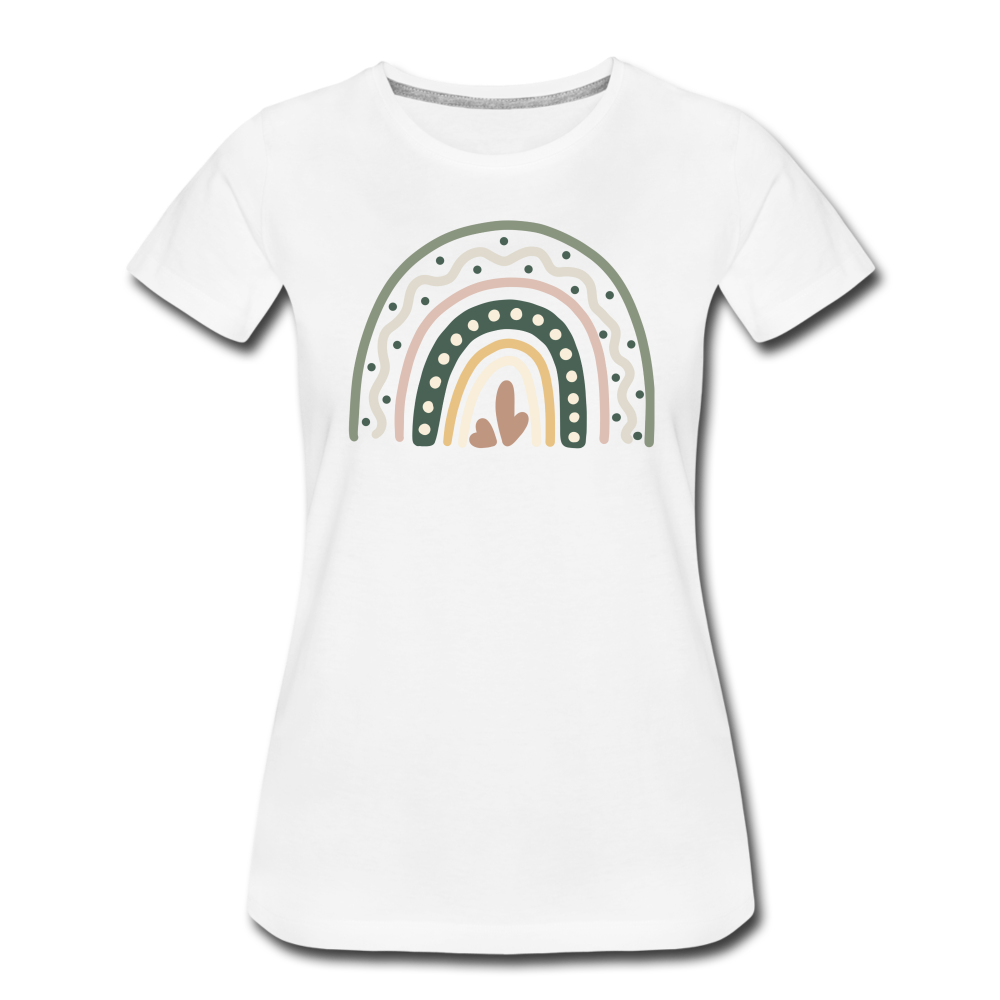 Regenbogen Herz Frauen Premium T-Shirt - white