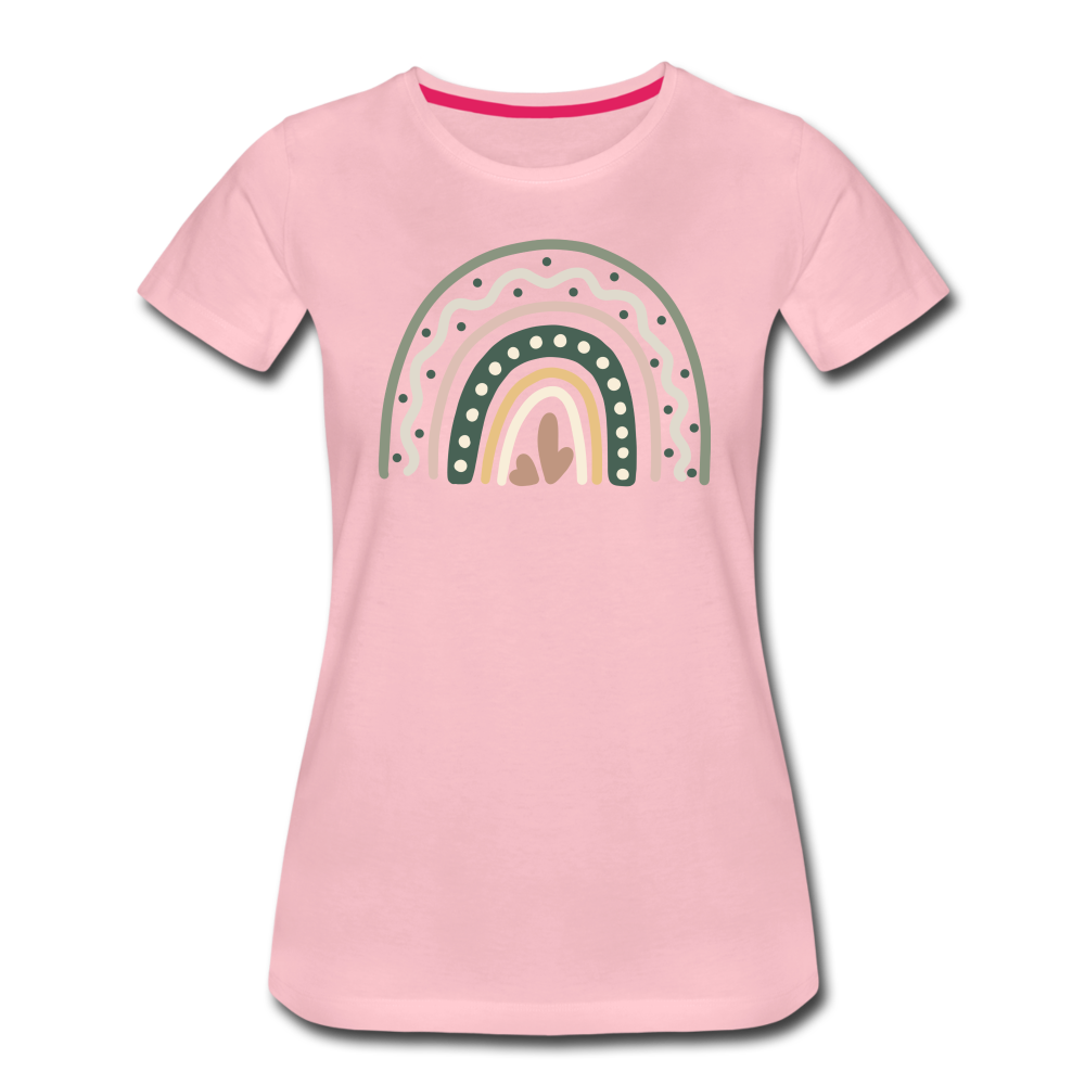 Regenbogen Herz Frauen Premium T-Shirt - rose shadow