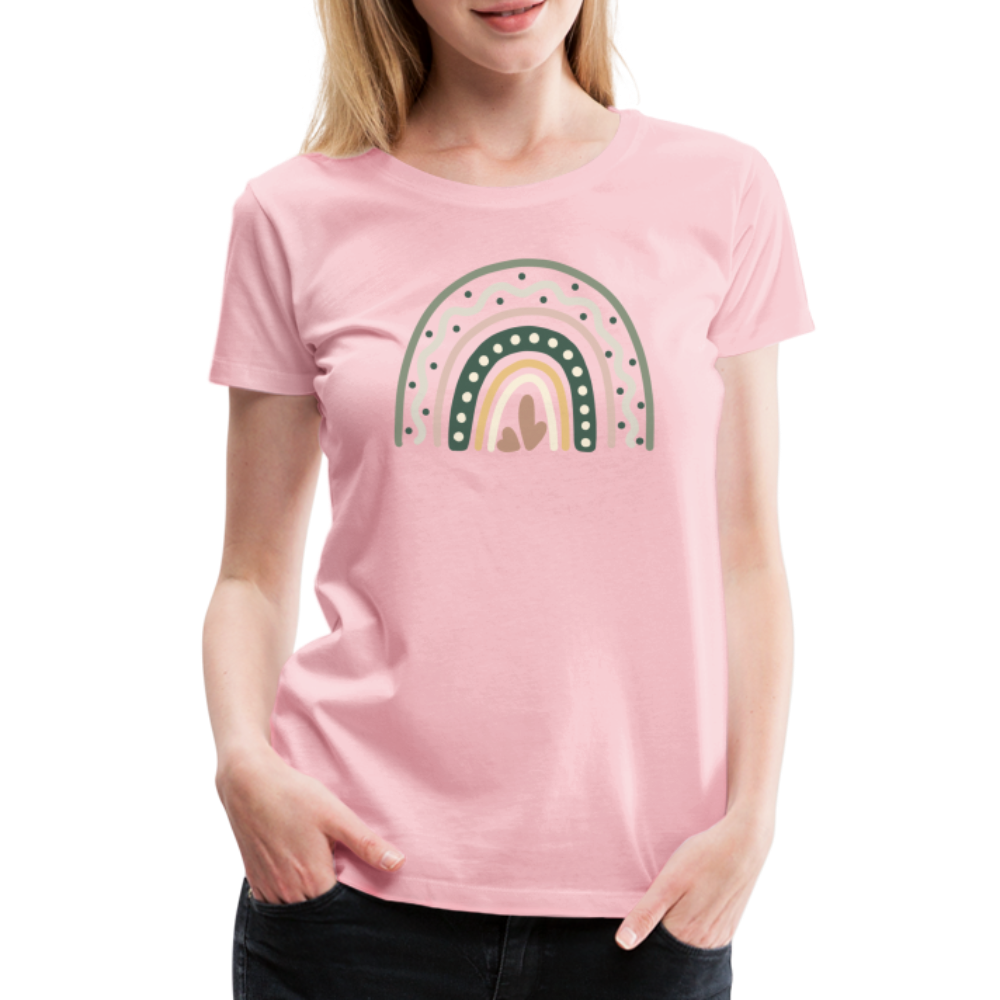 Regenbogen Herz Frauen Premium T-Shirt - rose shadow