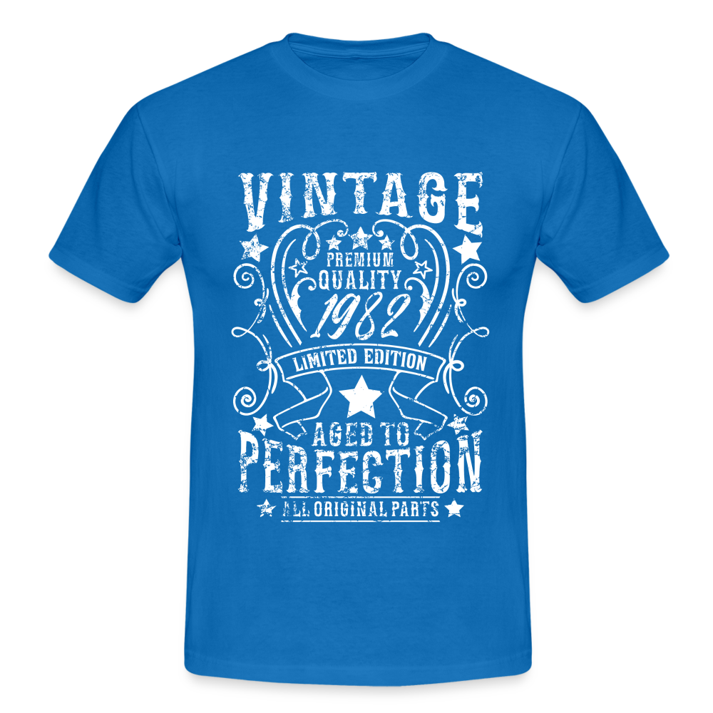 40. Geburtstag Vintage Style Geboren 1982 Männer Geschenk T-Shirt - royal blue