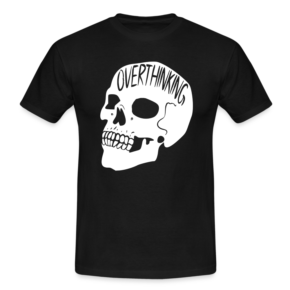 Totenkopf Overthinking Männer T-Shirt - black