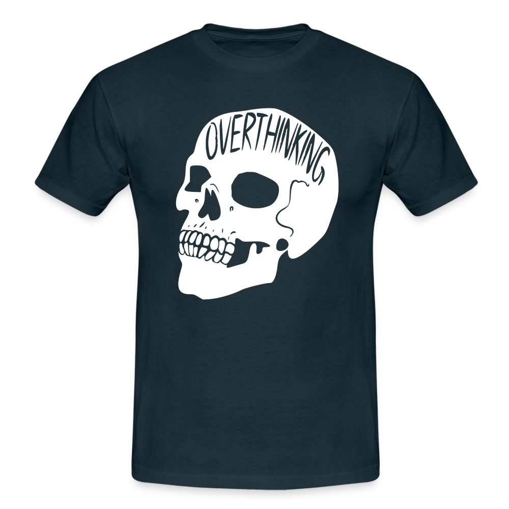 Totenkopf Overthinking Männer T-Shirt - navy