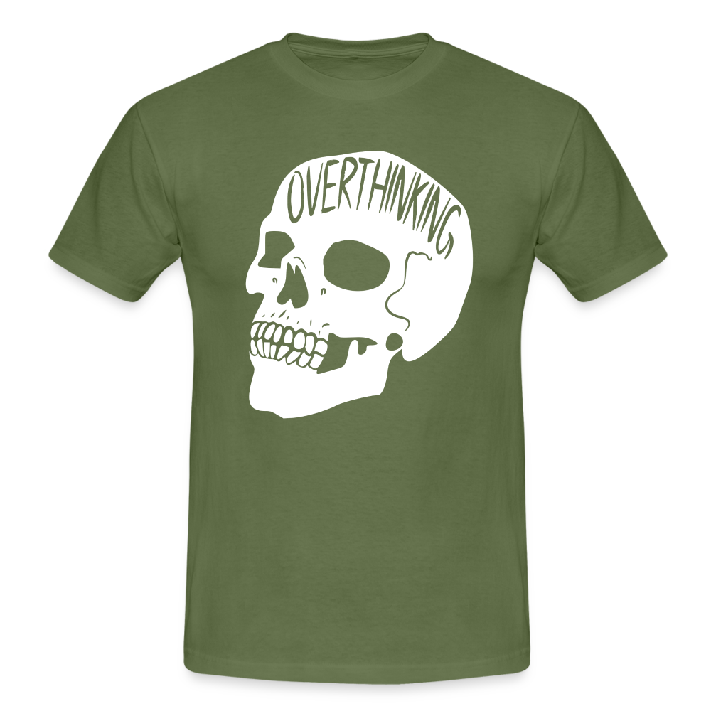 Totenkopf Overthinking Männer T-Shirt - military green