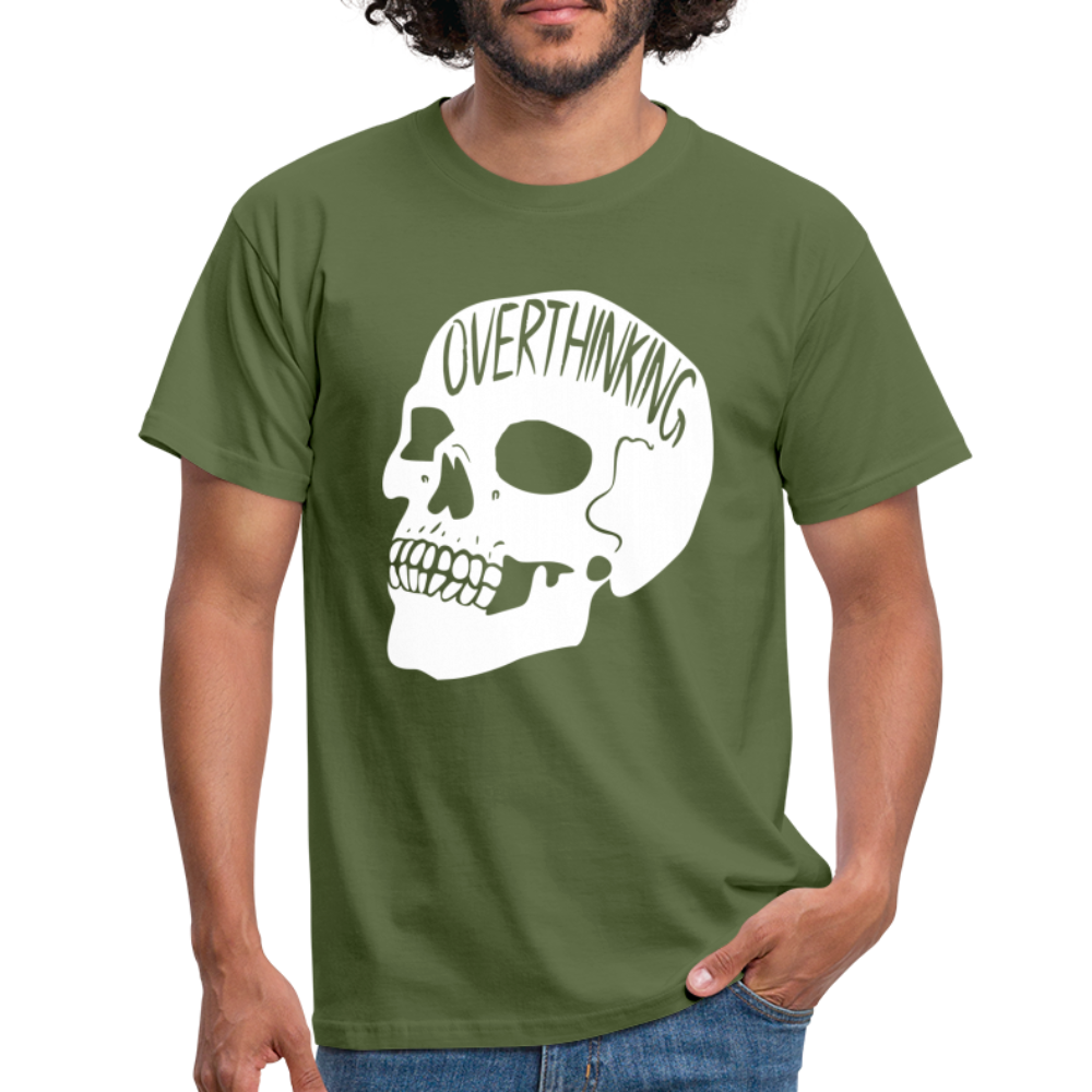 Totenkopf Overthinking Männer T-Shirt - military green