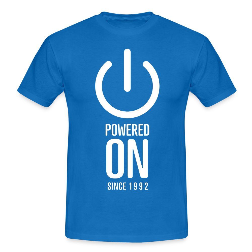 30. Geburtstag Power on since 1992 Geschenk Männer T-Shirt - royal blue