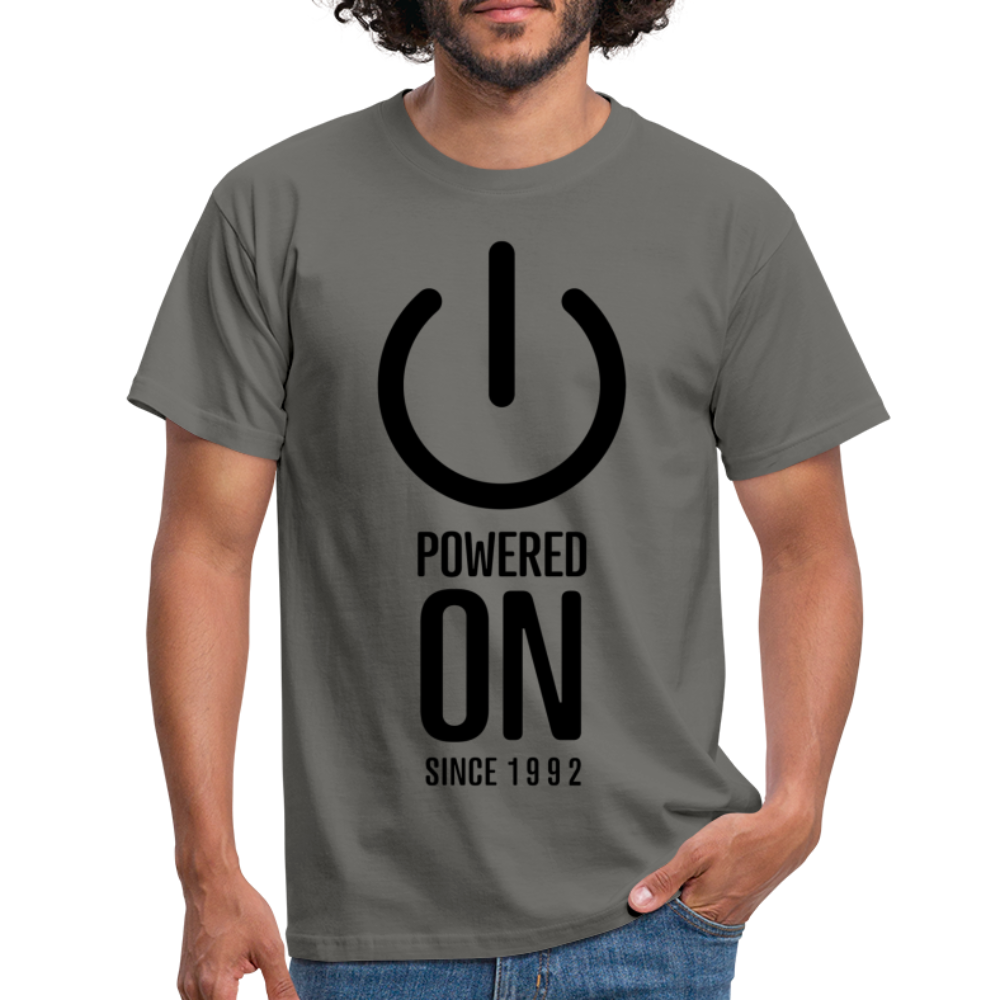 30. Geburtstag Power on since 1992 Geschenk Männer T-Shirt - graphite grey