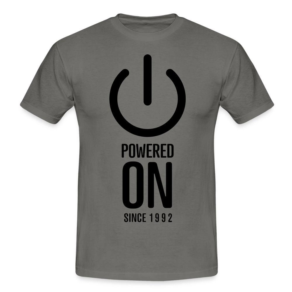30. Geburtstag Power on since 1992 Geschenk Männer T-Shirt - graphite grey