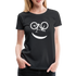 Fahrradfahrerin Fahrrad Smiley Geschenkidee Frauen Premium T-Shirt - black