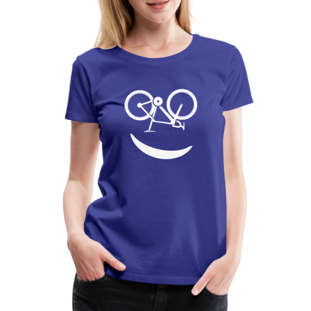 Fahrradfahrerin Fahrrad Smiley Geschenkidee Frauen Premium T-Shirt - royal blue