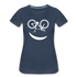 Fahrradfahrerin Fahrrad Smiley Geschenkidee Frauen Premium T-Shirt - navy
