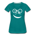 Fahrradfahrerin Fahrrad Smiley Geschenkidee Frauen Premium T-Shirt - diva blue