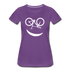 Fahrradfahrerin Fahrrad Smiley Geschenkidee Frauen Premium T-Shirt - purple