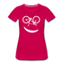 Fahrradfahrerin Fahrrad Smiley Geschenkidee Frauen Premium T-Shirt - dark pink