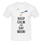 Möwe Keep calm and say moin Hamburg Nordsee Ostsee Lustiges T-Shirt - white