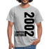 18. Geburtstag Geboren 2002 Limited Edition Retro Männer T-Shirt - heather grey