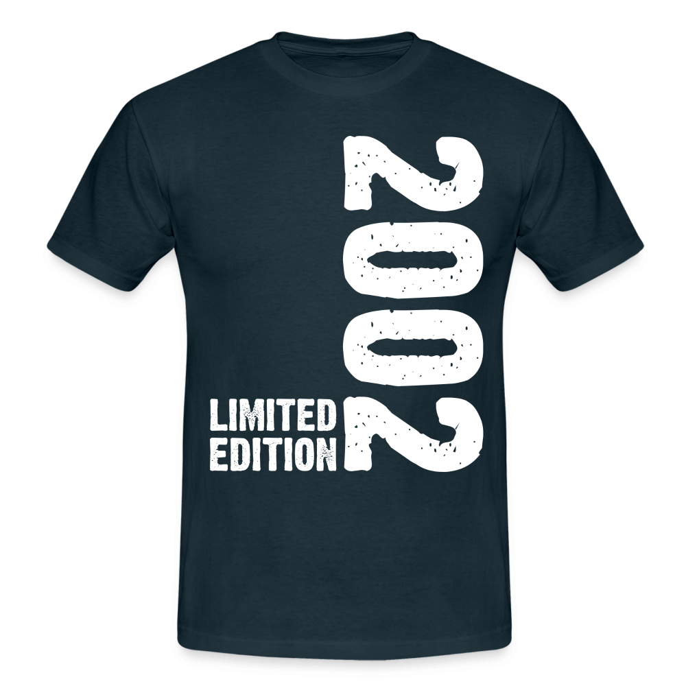 18. Geburtstag Geboren 2002 Limited Edition Retro T-Shirt - navy