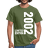 18. Geburtstag Geboren 2002 Limited Edition Retro T-Shirt - military green