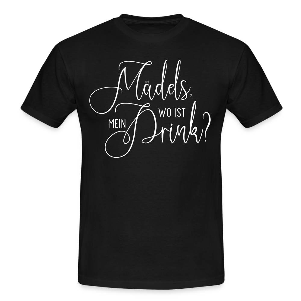 JGA Junggesellenabschied Mädels wo ist mein Drink T-Shirt - black