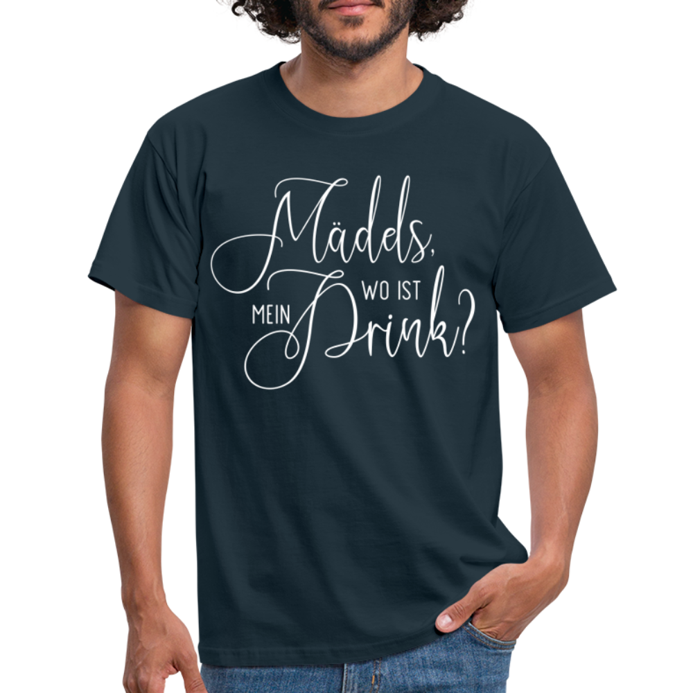 JGA Junggesellenabschied Mädels wo ist mein Drink T-Shirt - navy