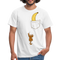 Lustiger Affe Klettert am Shirt hoch Lustiges T-Shirt - white
