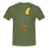 Lustiger Affe Klettert am Shirt hoch Lustiges T-Shirt - military green