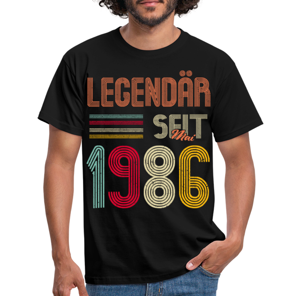 Geburtstags Shirt Im Mai 1986 Geboren Legendär seit 1986 Geschenk T-Shirt - Schwarz