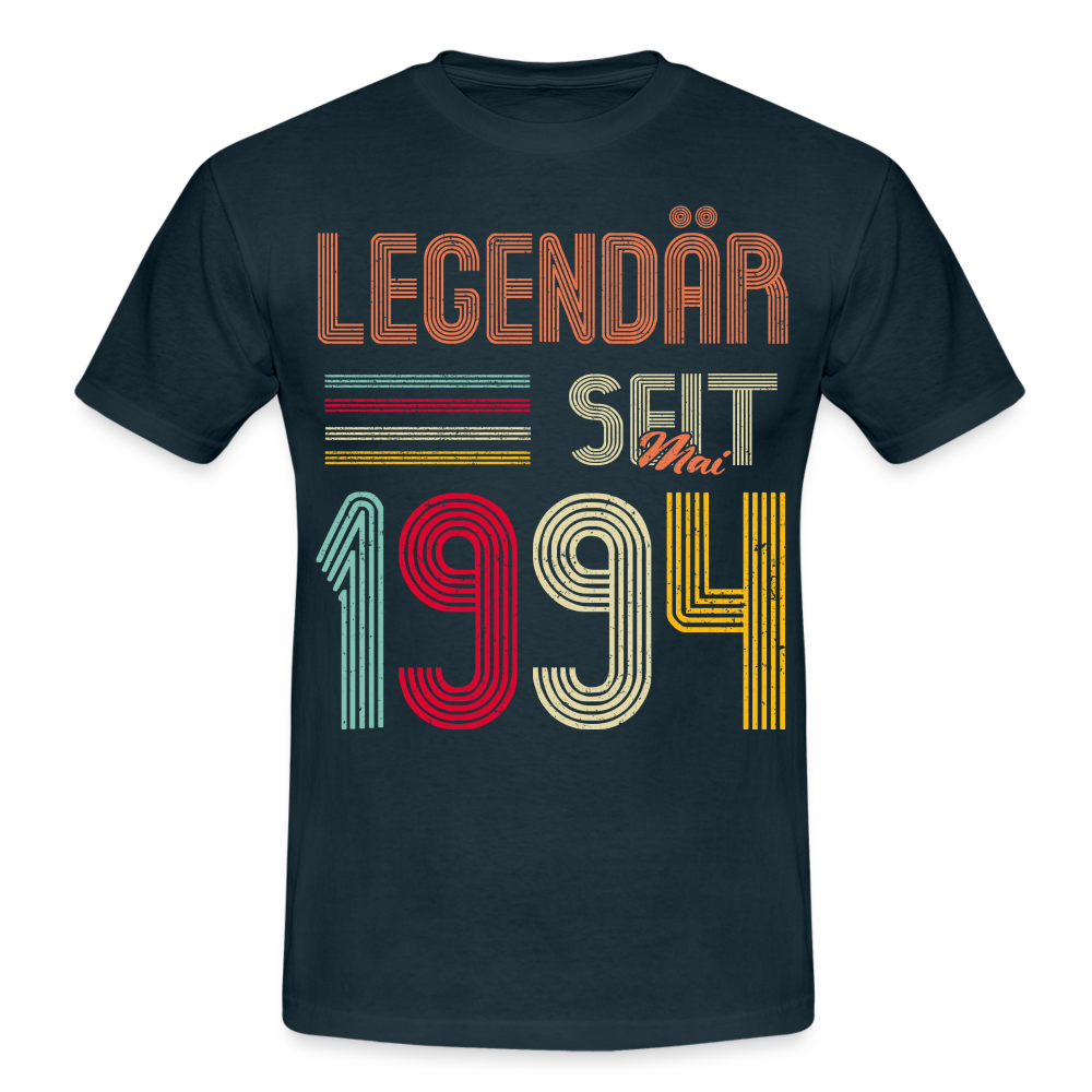 Geburtstags Shirt Im Mai 1994 Geboren Legendär seit 1994 Geschenk T-Shirt - Navy