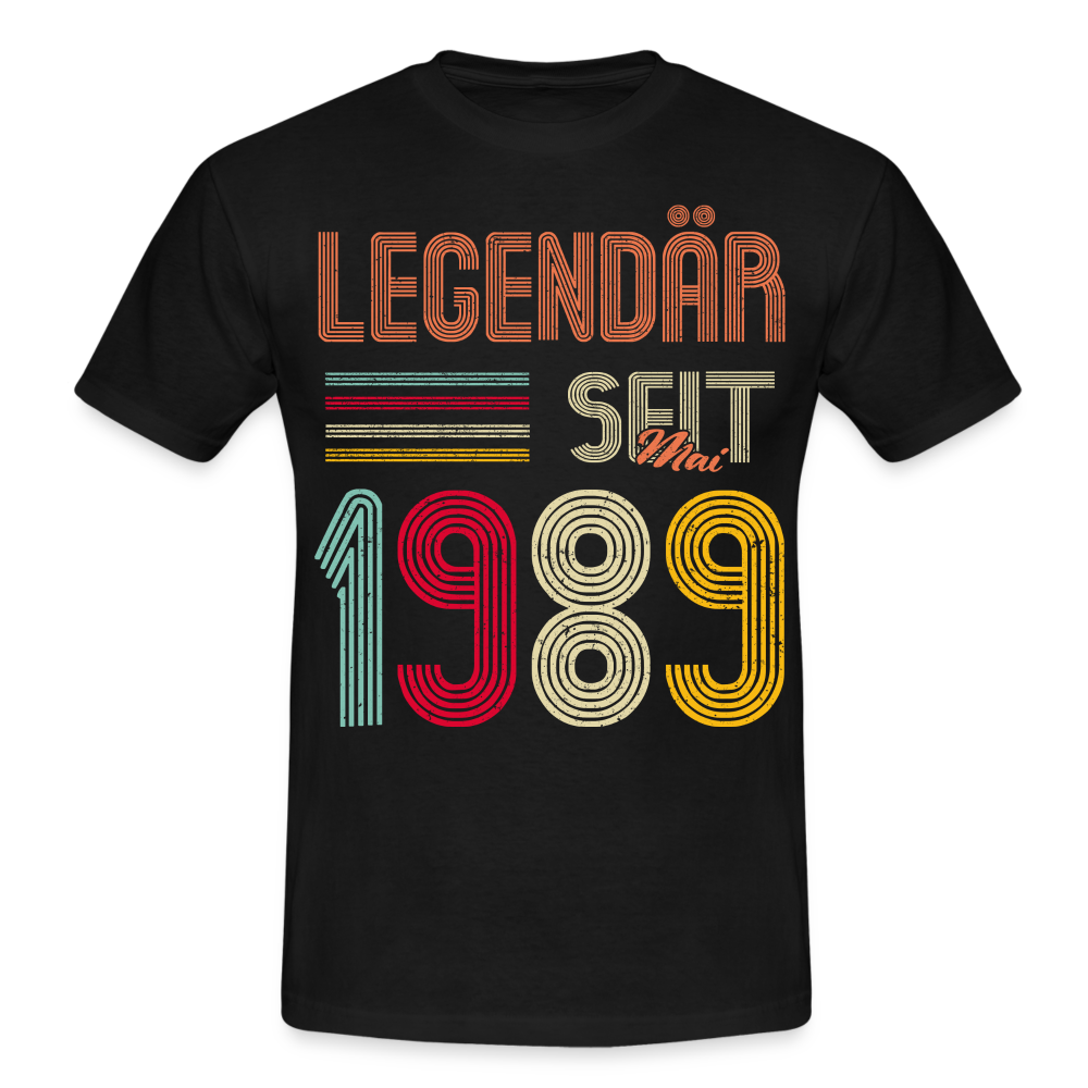 Geburtstags Shirt Im Mai 1989 Geboren Legendär seit 1989 Geschenk T-Shirt - Schwarz