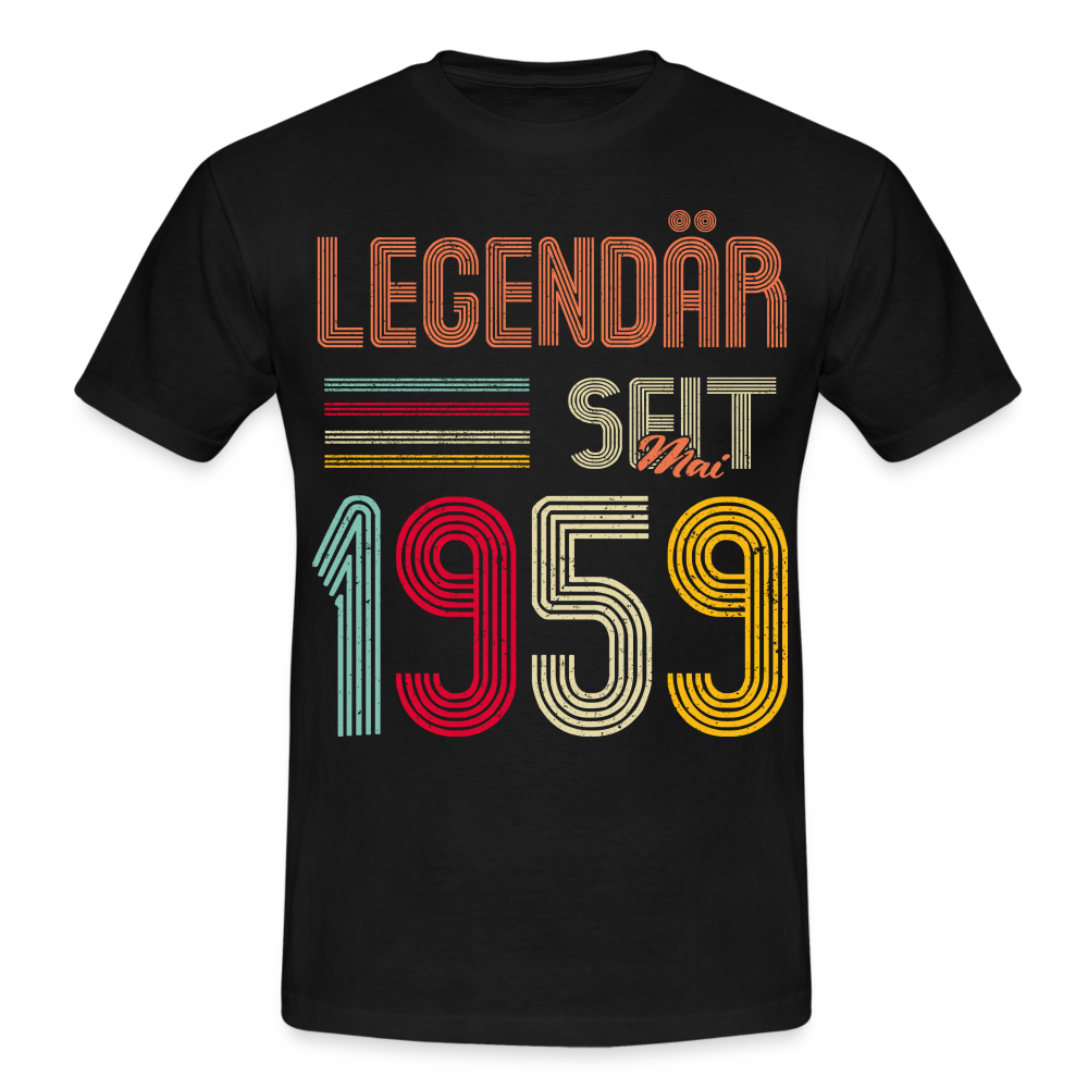 Geburtstags Shirt Im Mai 1959 Geboren Legendär seit 1959 Geschenk T-Shirt - Schwarz