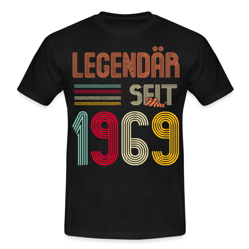 Geburtstags Shirt Im Mai 1969 Geboren Legendär seit 1969 Geschenk T-Shirt - Schwarz