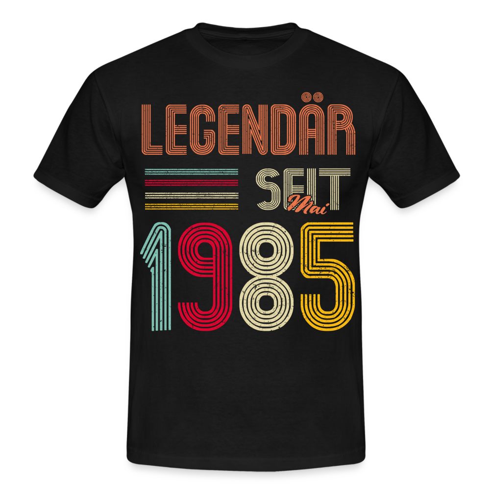 Geburtstags Shirt Im Mai 1985 Geboren Legendär seit 1985 Geschenk T-Shirt - Schwarz