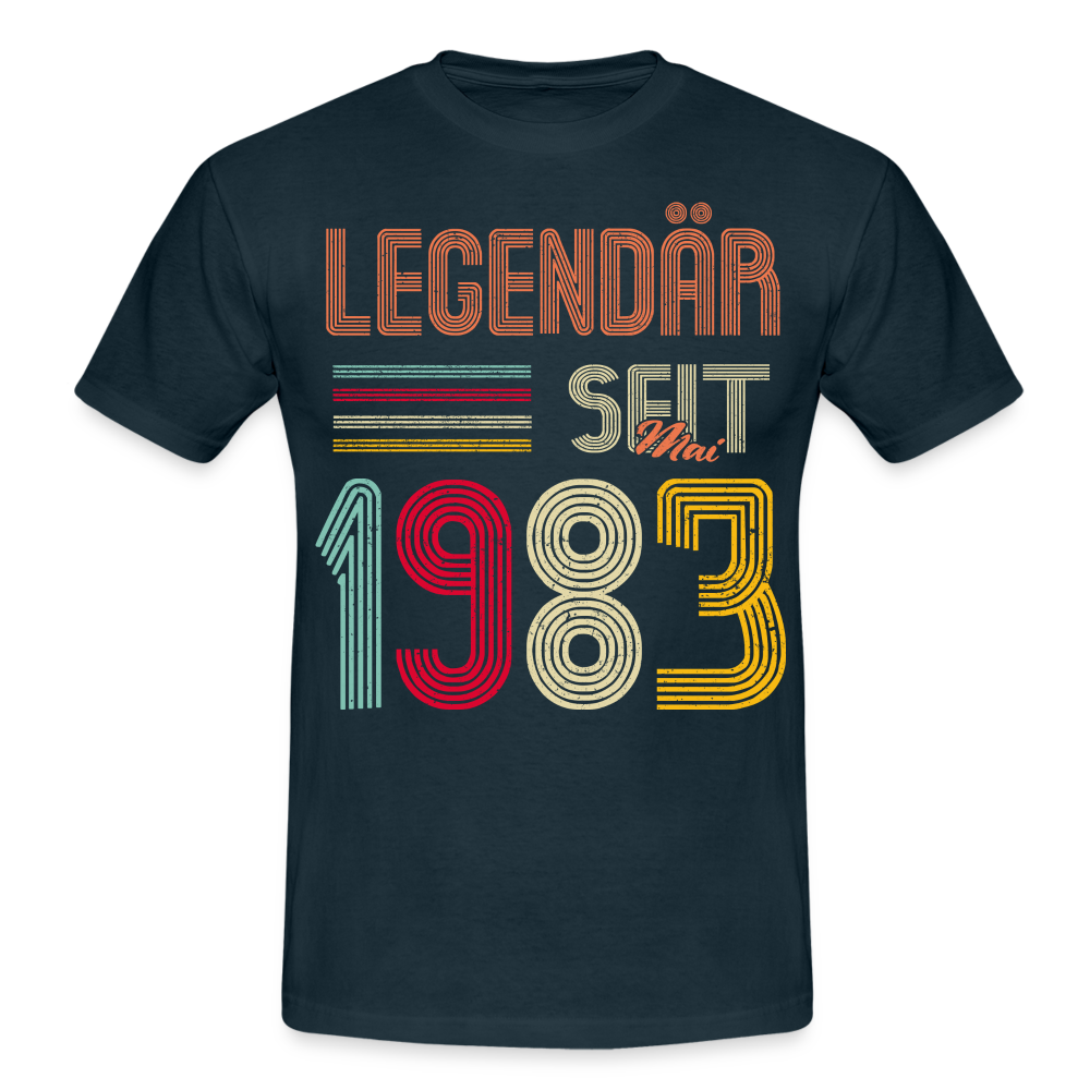 Geburtstags Shirt Im Mai 1983 Geboren Legendär seit 1983 Geschenk T-Shirt - Navy