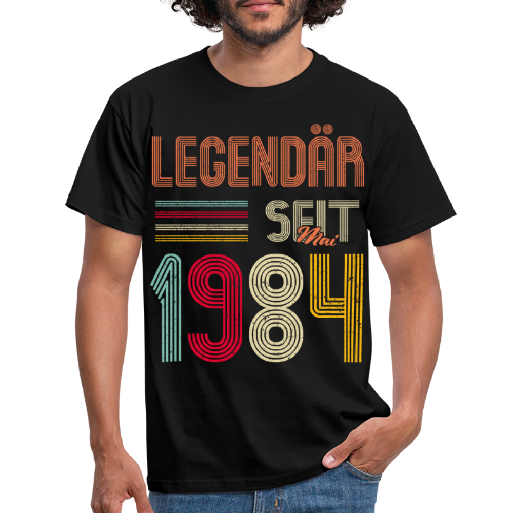 Geburtstags Shirt Im Mai 1984 Geboren Legendär seit 1984 Geschenk T-Shirt - Schwarz