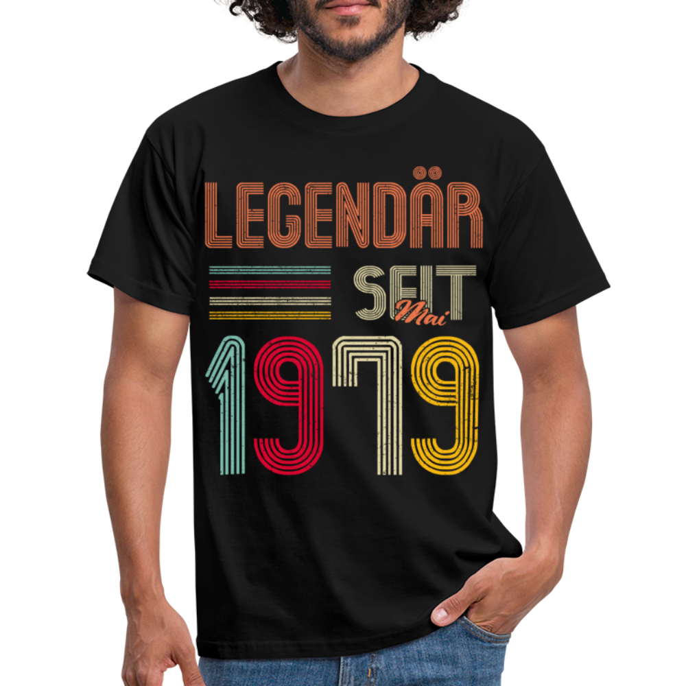 Geburtstags Shirt Im Mai 1979 Geboren Legendär seit 1979 Geschenk T-Shirt - Schwarz