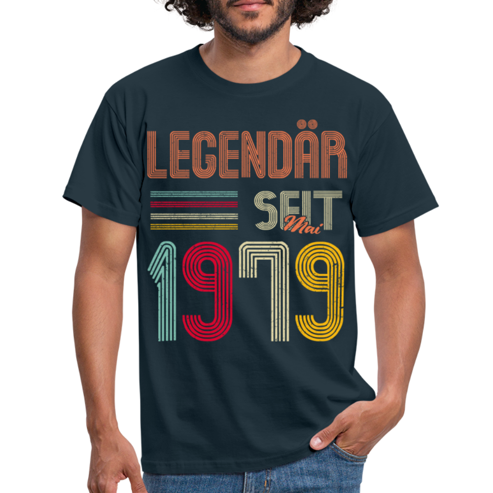 Geburtstags Shirt Im Mai 1979 Geboren Legendär seit 1979 Geschenk T-Shirt - Navy