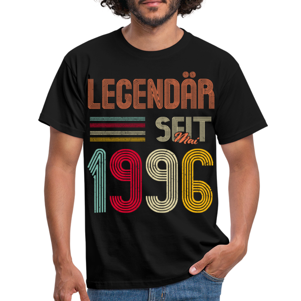 Geburtstags Shirt Im Mai 1996 Geboren Legendär seit 1996 Geschenk T-Shirt - Schwarz
