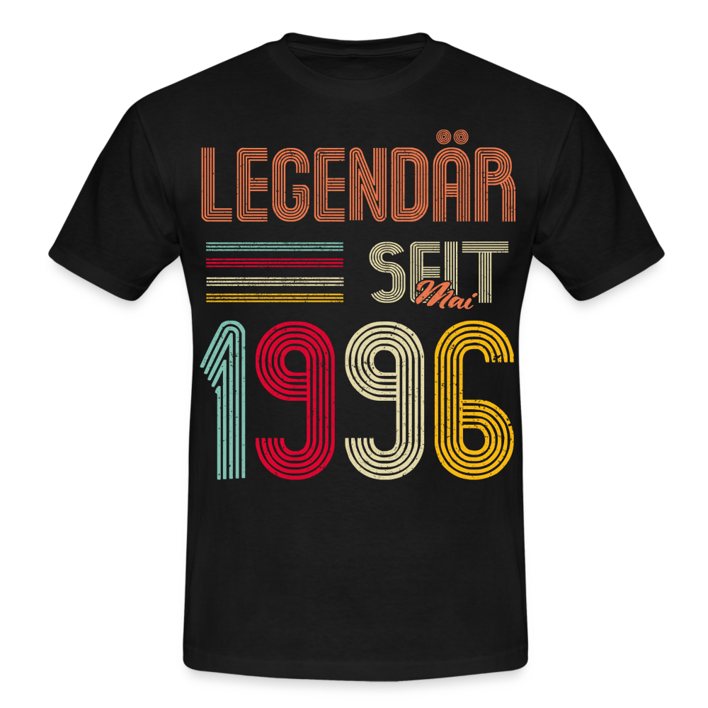 Geburtstags Shirt Im Mai 1996 Geboren Legendär seit 1996 Geschenk T-Shirt - Schwarz