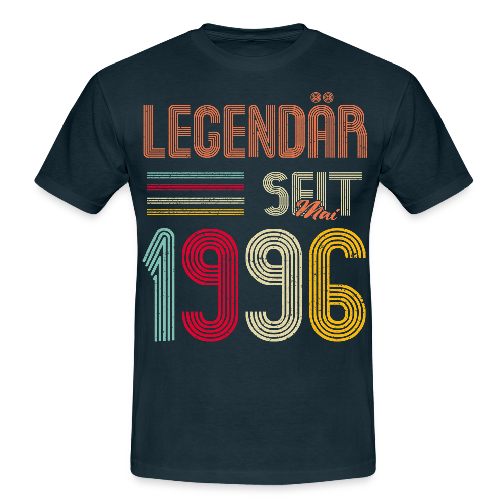 Geburtstags Shirt Im Mai 1996 Geboren Legendär seit 1996 Geschenk T-Shirt - Navy