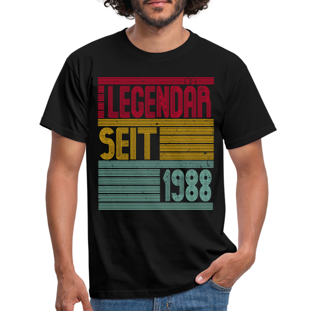 Geburtstags Shirt Legendär seit 1988 Geschenk T-Shirt - Schwarz