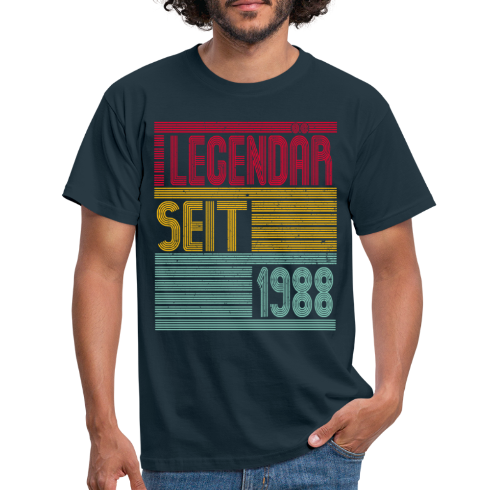 Geburtstags Shirt Legendär seit 1988 Geschenk T-Shirt - Navy