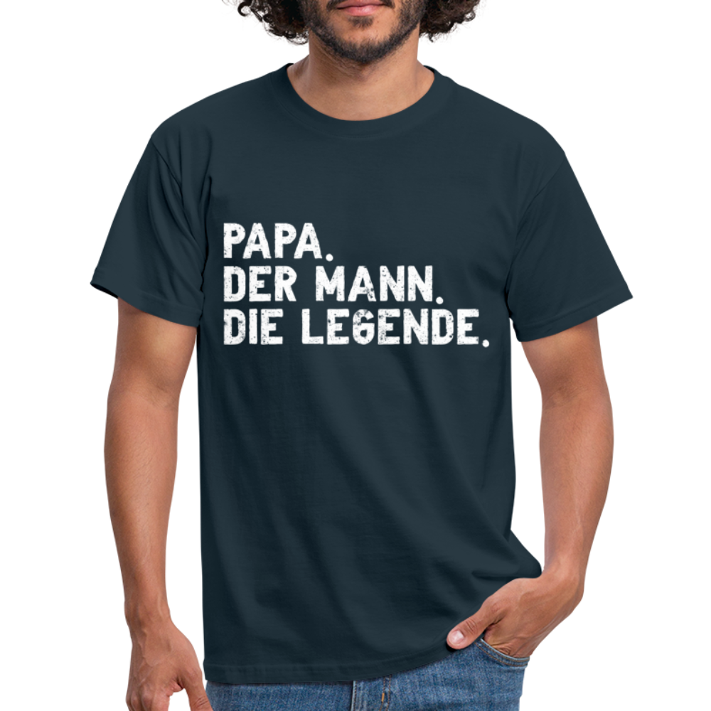 Vatertag Geburtstag Papa der Mann die Legende Geschenk T-Shirt - Navy