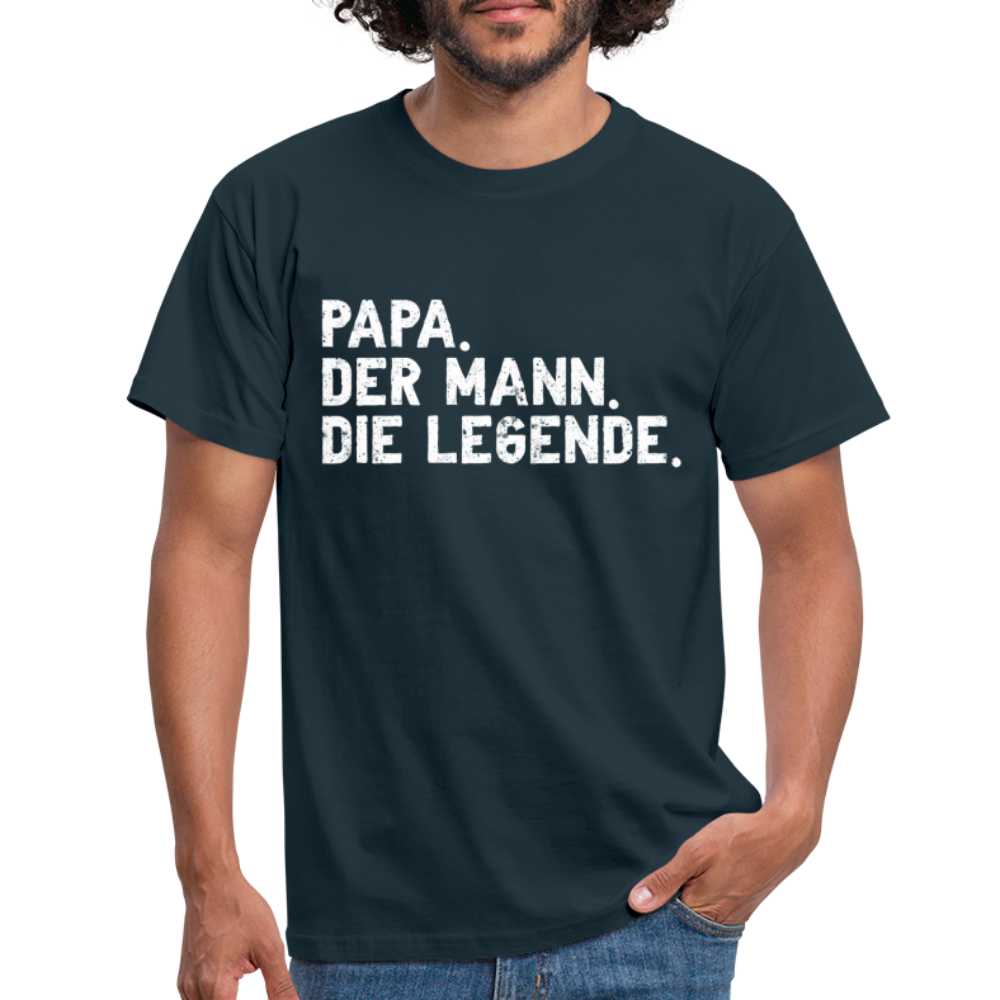 Vatertag Geburtstag Papa der Mann die Legende Geschenk T-Shirt - Navy
