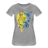 Katze Main Coon Shirt Katze mit Kopfhörern Geschenkidee Frauen Premium T-Shirt - Grau meliert