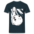 Bowling Shirt Bowling Kugel und Pin Lustiges Geschenk T-Shirt - Navy