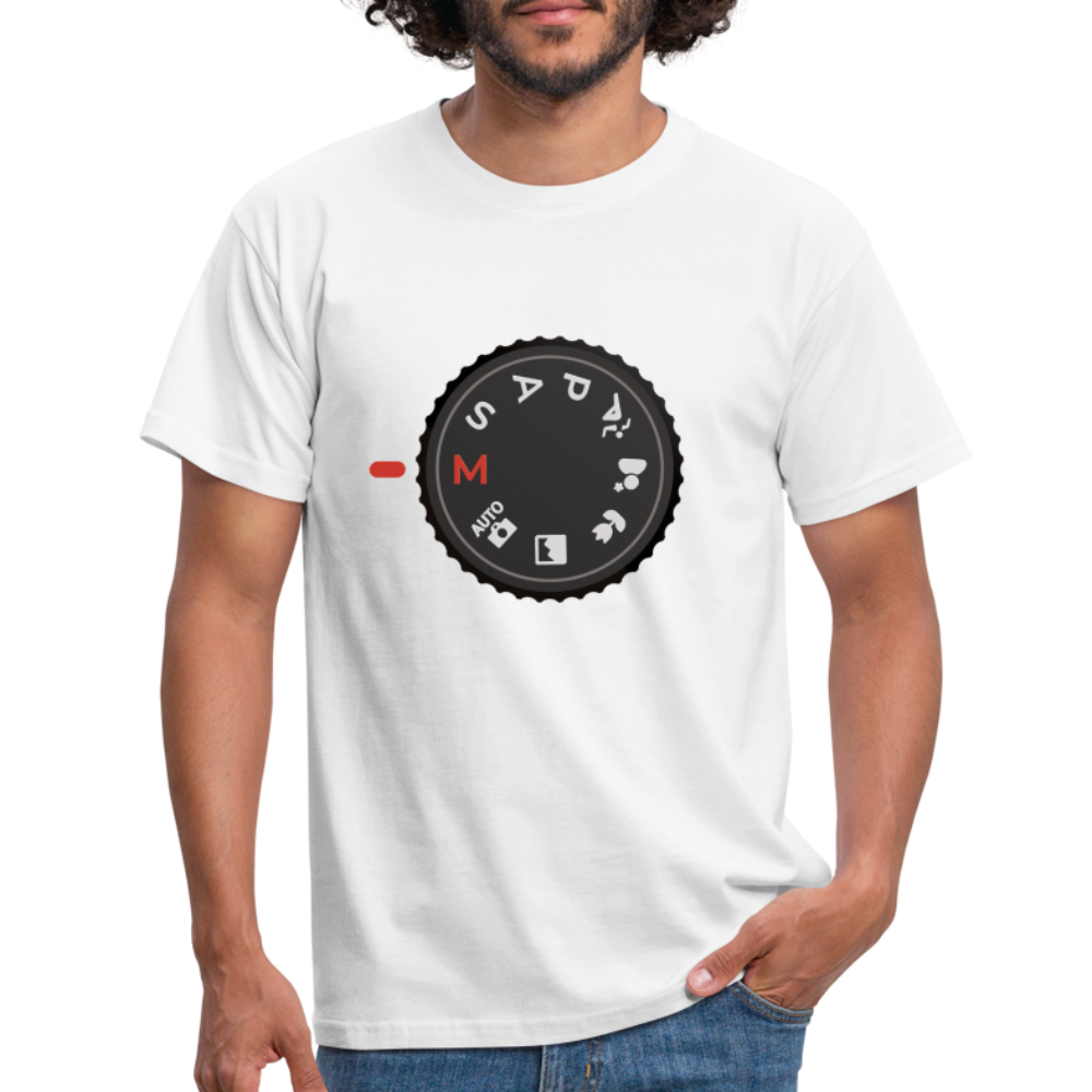 Fotografen Shirt Einstellrad Kamera Lustiges Geschenk für Fotografen T-Shirt - Weiß